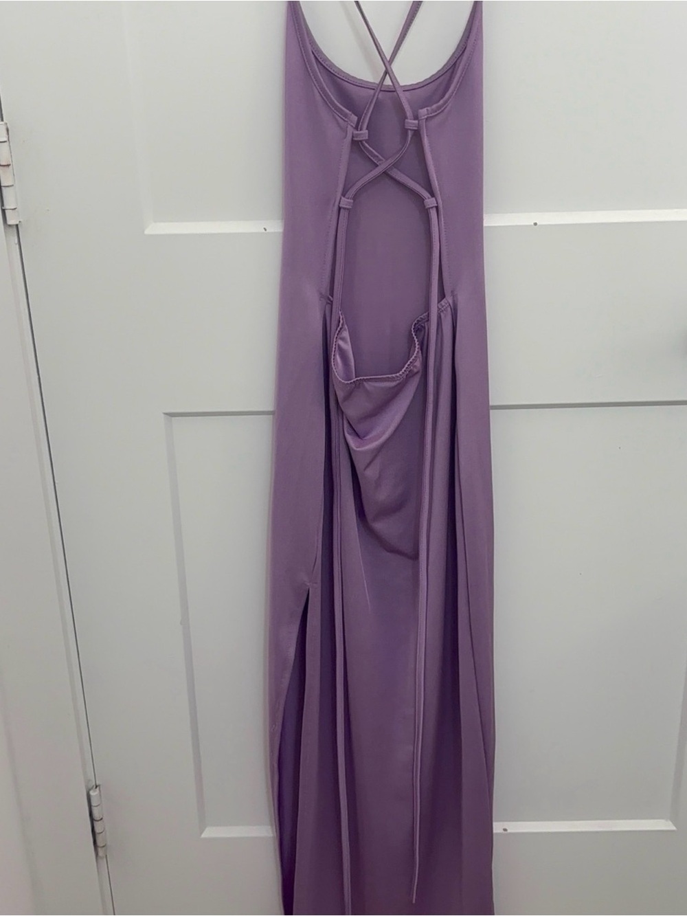 Lilac Maxi Dress with Strappy Open Back